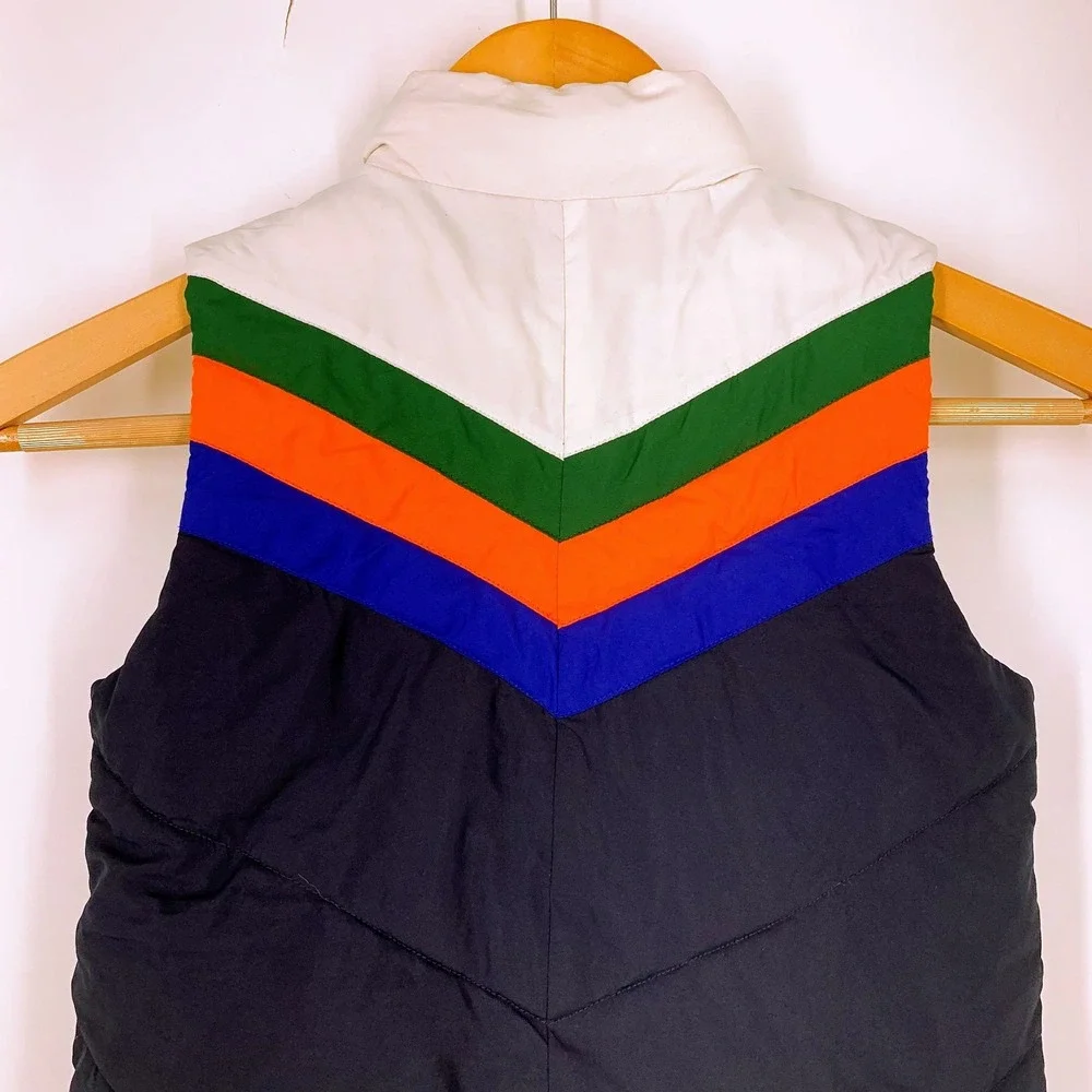 Janie and Jack Kids Retro Chevron Colorblock Puffer Vest Zip Up Size‎ 3/4T
